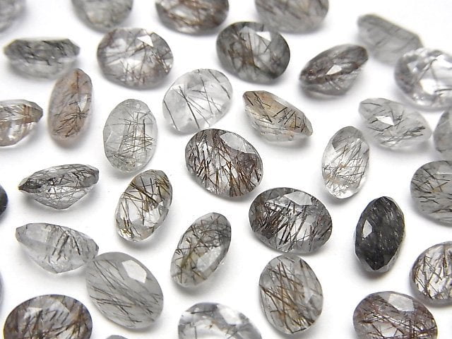 [Video]High Quality Tourmaline Quartz AAA Loose stone Oval Faceted 8x6mm 3pcs