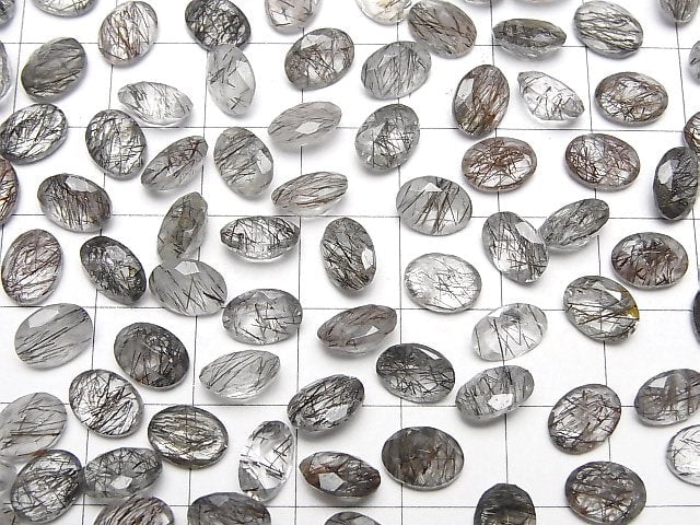 [Video]High Quality Tourmaline Quartz AAA Loose stone Oval Faceted 8x6mm 3pcs