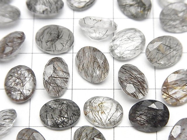 High Quality Tourmaline Quartz AAA Loose stone Oval Faceted 10x8mm 3pcs