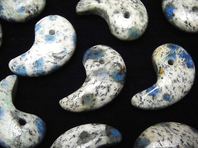 Comma Shaped, K2 Azurite Gemstone Beads