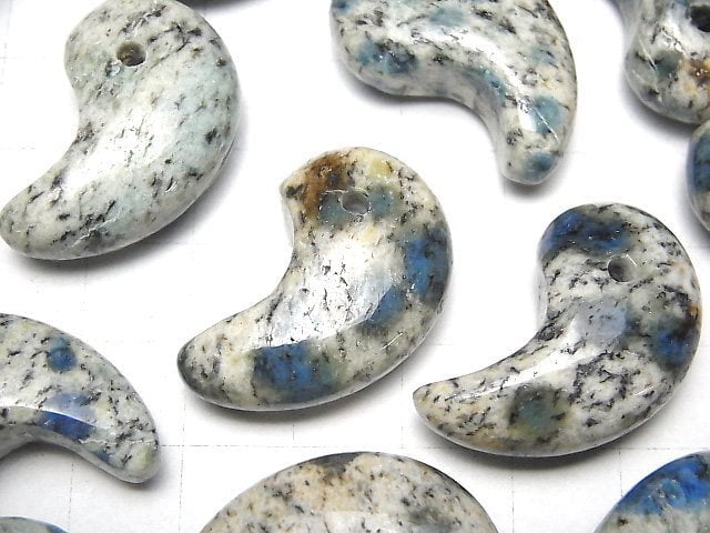 1pc $16.99! Himalaya K2 Azurite Comma Shaped Bead 30 x 19 mm 1 pc