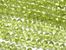[Video]Peridot AA+ Rondelle 1strand beads (aprx.14inch/34cm)