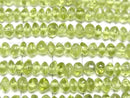 [Video]Peridot AA+ Rondelle 1strand beads (aprx.14inch/34cm)