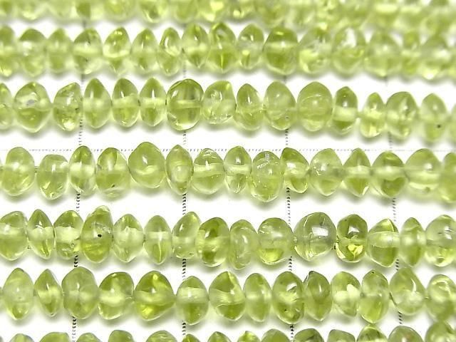 [Video]Peridot AA+ Roundel 1strand beads (aprx.14inch/34cm)