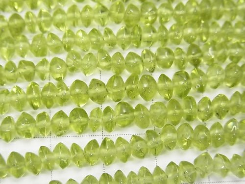 [Video]Peridot AA+ Roundel 3-4mm 1strand beads (aprx.14inch/34cm)