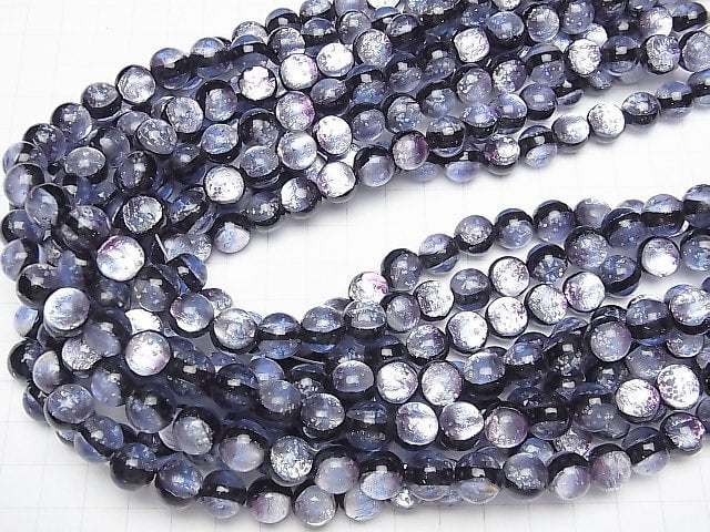 [Video] Lampwork Beads Round 10mm [Purple] 1/4 or 1strand beads (aprx.14inch/35cm)