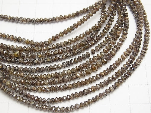 High Quality Brown Diamond Faceted Button Roundel 10pcs or 1strand beads (aprx.15inch / 38cm)
