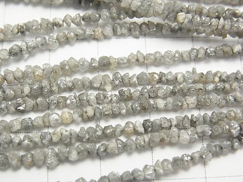 [Video] Gray Diamond Chips half or 1strand beads (aprx. 14 inch / 34 cm)