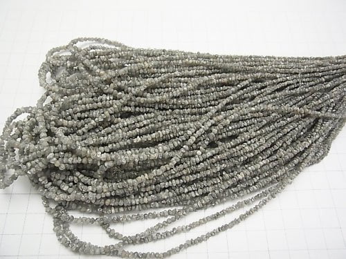 [Video] Gray Diamond Chips half or 1strand beads (aprx. 14 inch / 34 cm)