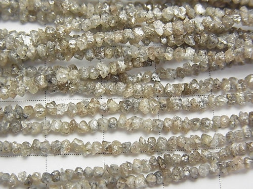 [Video] Light Gray - Brown Diamond Chips half or 1strand beads (aprx.19inch / 46cm)