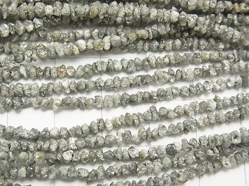 [Video] Gray Diamond Chips half or 1strand beads (aprx.15inch / 38cm)