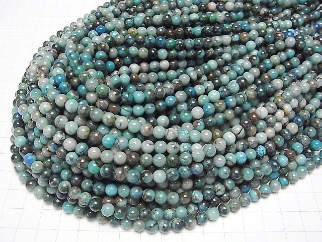 [Video]Chrysocolla AA++ Round 6mm half or 1strand beads (aprx.15inch/38cm)