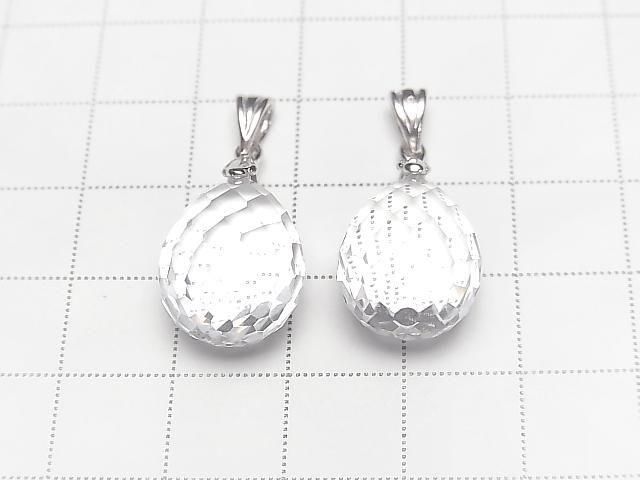 [Video] High Quality Crystal AAA Faceted Drop Pendant 18x13x13mm [Bail] Silver925 1pc