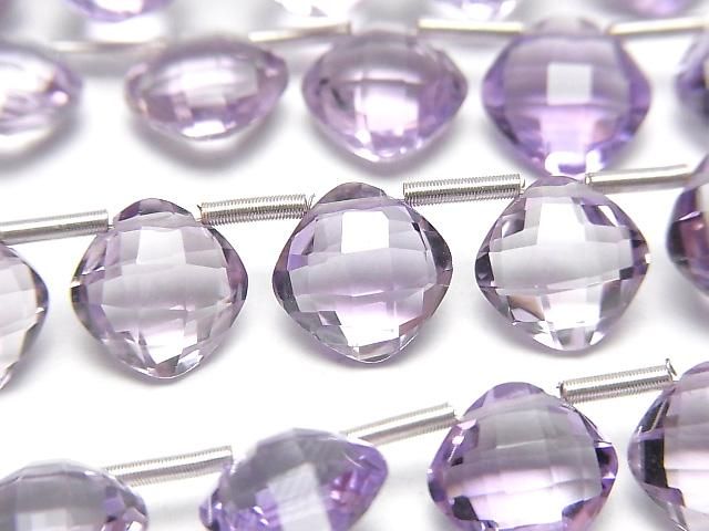 [Video] High Quality Pink Amethyst AAA Diamond Shape (Cushion Cut) 9x9mm Half or 1 Strand (18pcs)