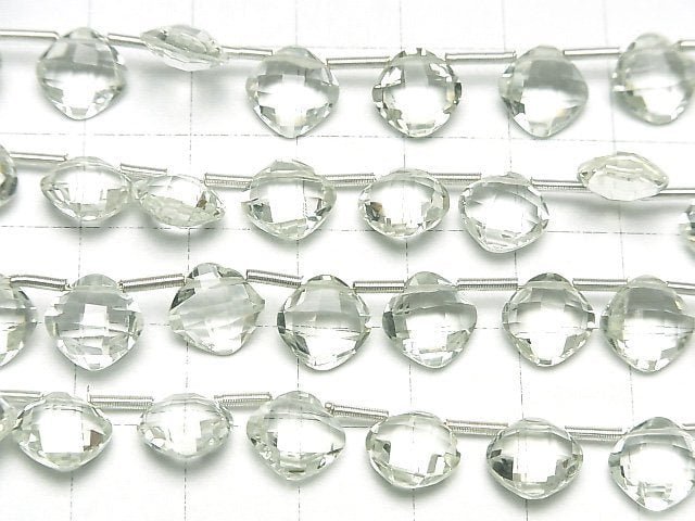 [Video] High Quality Brazil Green Amethyst AAA Diamond Shape (Cushion Cut) 9x9mm half or 1strand (18pcs)