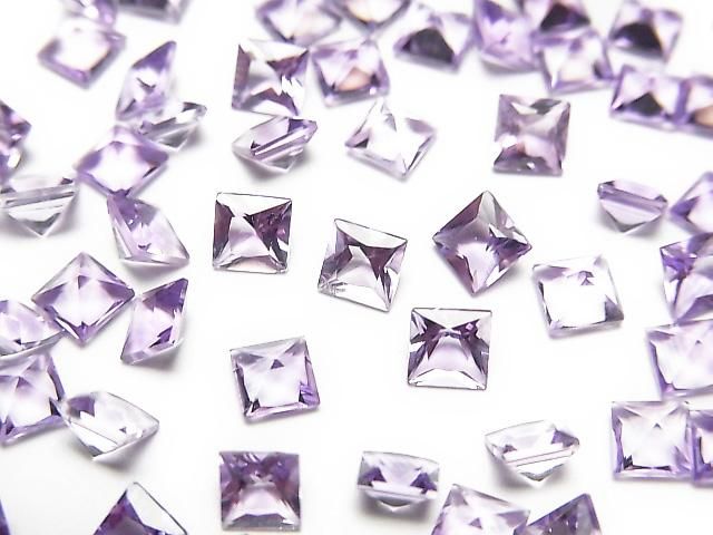 [Video] High Quality Pink Amethyst AAA Loose Stone Princess Cut 4x4mm 10pcs