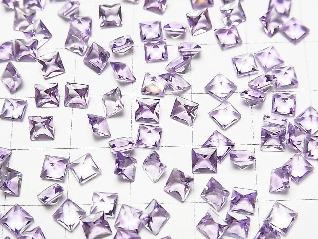 [Video] High Quality Pink Amethyst AAA Loose stone Princess Cut 4x4mm 10pcs