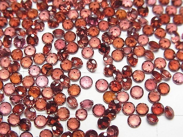 [Video] High Quality Mozambique Garnet AAA Loose stone Round Faceted 3x3x2mm 20pcs