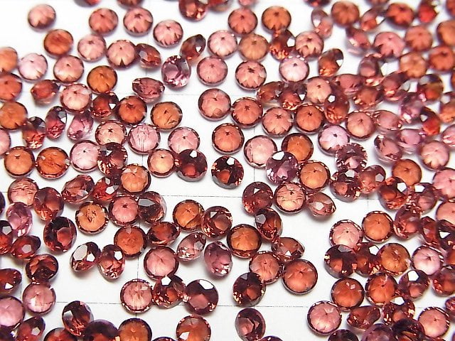 [Video] High Quality Mozambique Garnet AAA Loose stone Round Faceted 3x3x2mm 20pcs