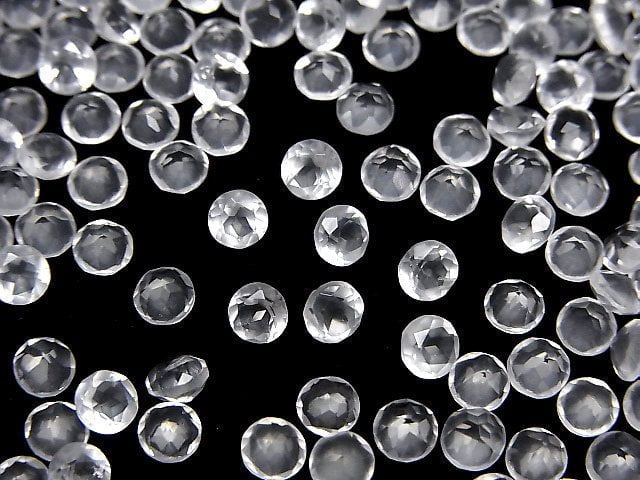 [Video]High Quality Milky Quartz AAA Loose stone Round Faceted 4x4mm 5pcs