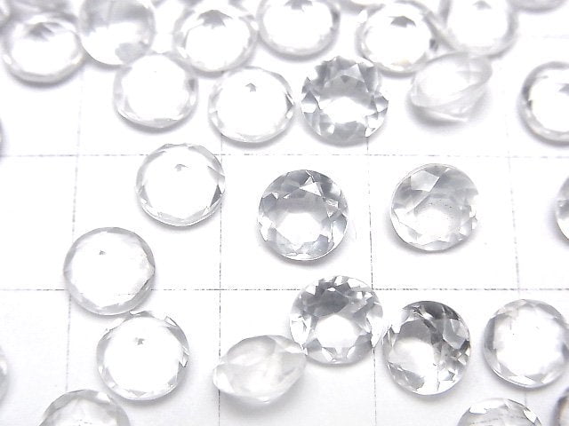 [Video]High Quality Milky Quartz AAA Loose stone Round Faceted 6x6mm 2pcs