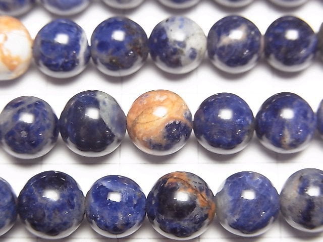 [Video] Redline Sodalite Round 8mm 1strand beads (aprx.15inch/37cm)