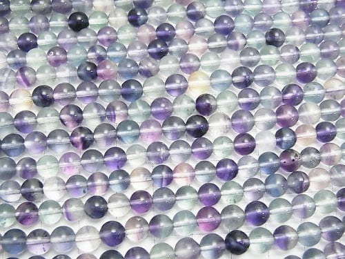 Mongolian multi-color Fluorite AAA- Round 6mm half or 1strand beads (aprx.15inch/38cm)