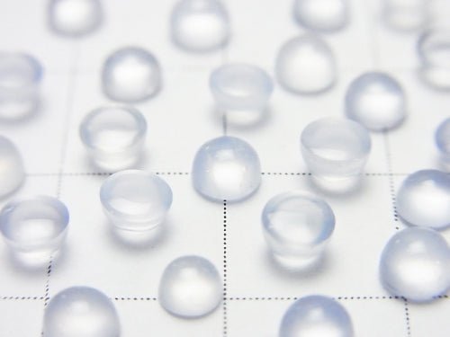 High Quality Blue Chalcedony AAA Round Cabochon 4 x 4 x 2.5 mm 10 pcs $3.79!