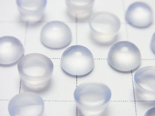 [Video] High Quality Blue Chalcedony AAA Round Cabochon 6 x 6 x 4 mm 5 pcs $5.79!