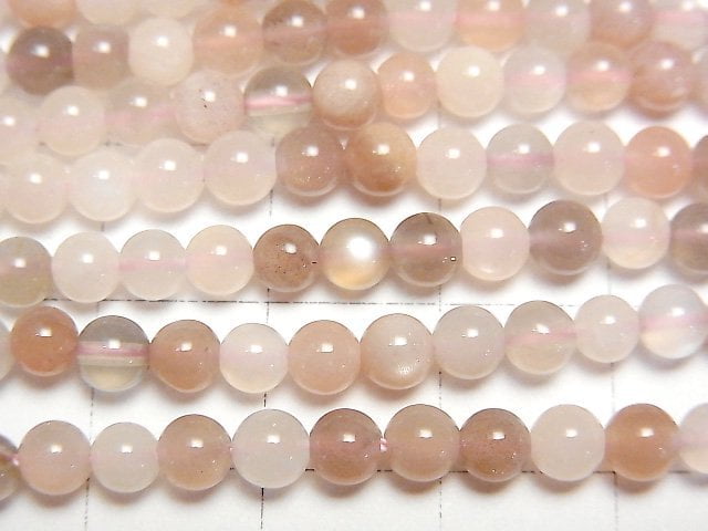 [Video] Multicolor Moonstone AA++ Round 4mm 1strand beads (aprx.15inch/38cm)