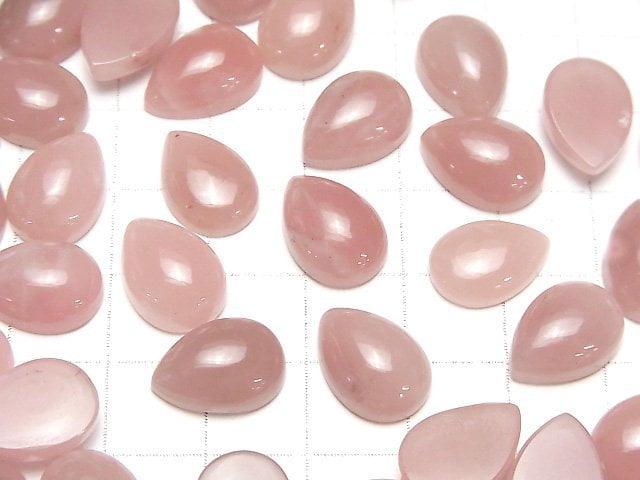 [Video]Guava Quartz AAA Pear shape Cabochon 14x10mm 2pcs