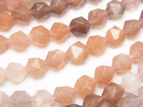 Faceted Round, Moonstone Gemstone Beads
