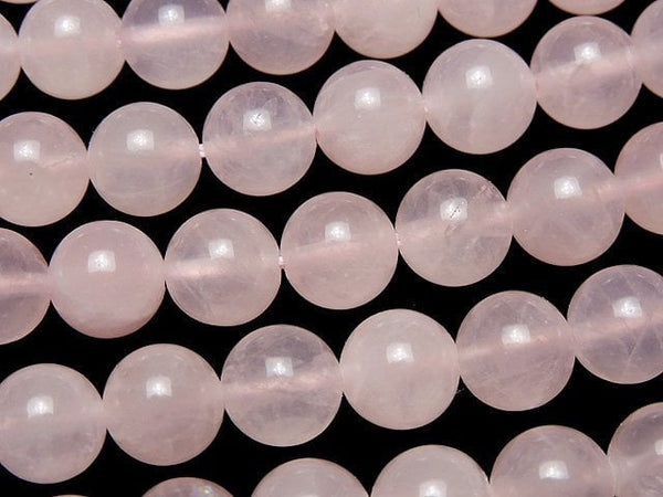 [Video] Madagascar Rose Quartz AA ++ Round 8mm 1strand beads (aprx.15inch / 37cm)