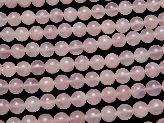 [Video] Madagascar Rose Quartz AA ++ Round 8mm 1strand beads (aprx.15inch / 37cm)