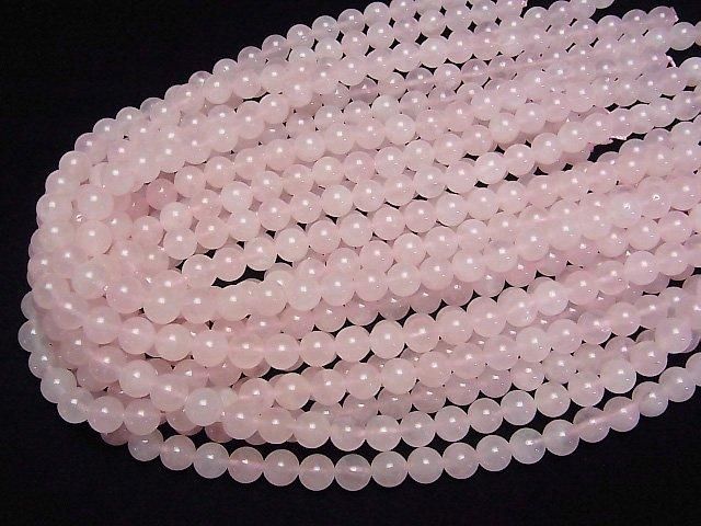 [Video] Madagascar Rose Quartz AA++ Round 8mm 1-strand beads (approx. 15 inches/36 cm)