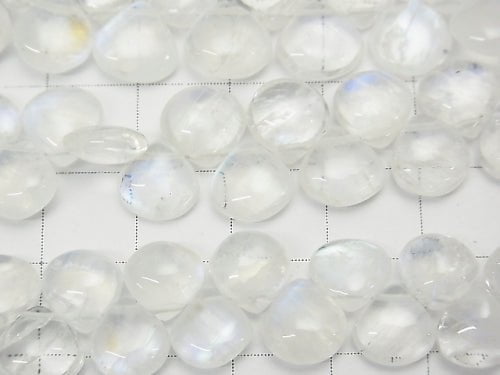 [Video] High Quality Rainbow Moonstone AAA Chestnut (Smooth) half or 1strand beads (aprx.7inch / 18cm)