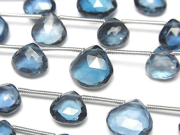 [Video] High Quality London Blue Topaz AAA Chestnut Faceted Briolette Half or 1 Strand (10pcs)