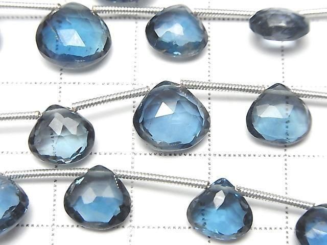 [Video] High Quality London Blue Topaz AAA Chestnut Faceted Briolette half or 1 strand (10pcs)
