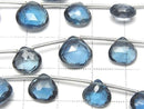 [Video] High Quality London Blue Topaz AAA Chestnut Faceted Briolette Half or 1 Strand (10pcs)