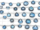 [Video] High Quality London Blue Topaz AAA Chestnut Faceted Briolette Half or 1 Strand (10pcs)