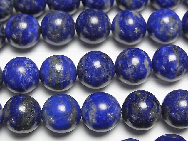 [Video] Lapislazuli AA+ Round 10mm half or 1-strand beads (approx. 15 inches/36 cm)