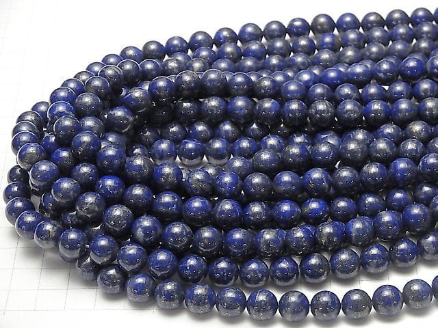 [Video] Lapis lazuli AA+ Round 10mm half or 1strand beads (aprx.15inch / 37cm)