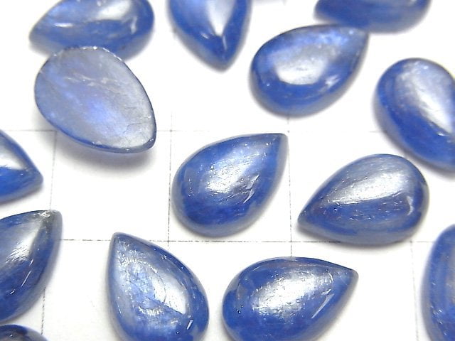 [Video]High quality Kyanite AAA Pear shape Cabochon 12x8mm 2pcs