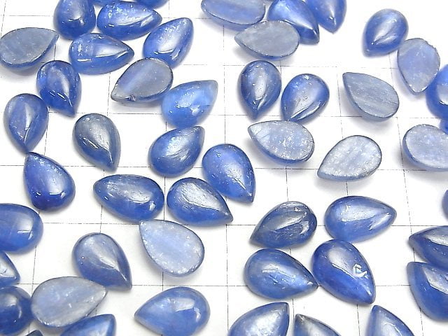 [Video]High quality Kyanite AAA Pear shape Cabochon 12x8mm 2pcs