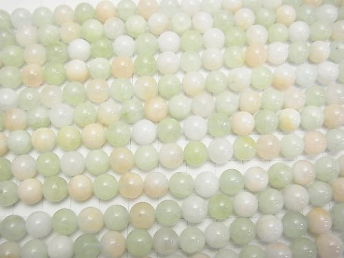 Beryl Mix (Multicolor Aquamarine) AA Round 8mm half or 1strand beads (aprx.15inch / 38cm)