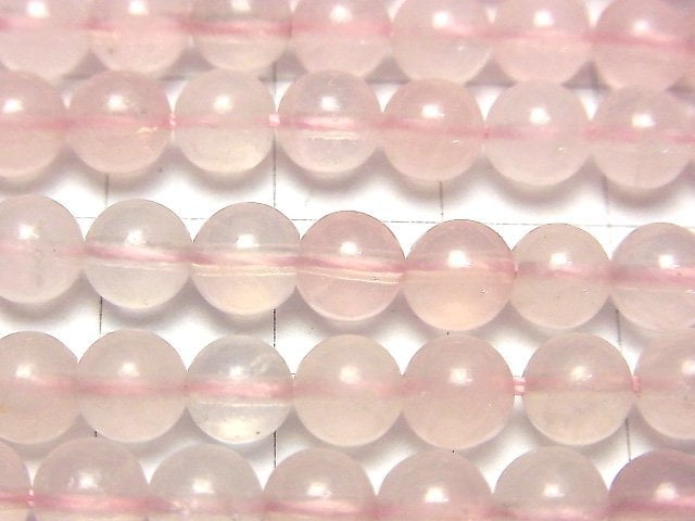 [Video] Rose Quartz AA++ Round 6mm 1strand beads (aprx.15inch/37cm)