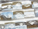 1strand $34.99 Stripe Blue Opal AAA - Faceted Rectangle 1strand beads (aprx.7inch / 18cm)