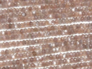 [Video]High Quality Brown Moonstone AAA Faceted Button Rondelle 1strand beads (aprx.13inch/31cm)