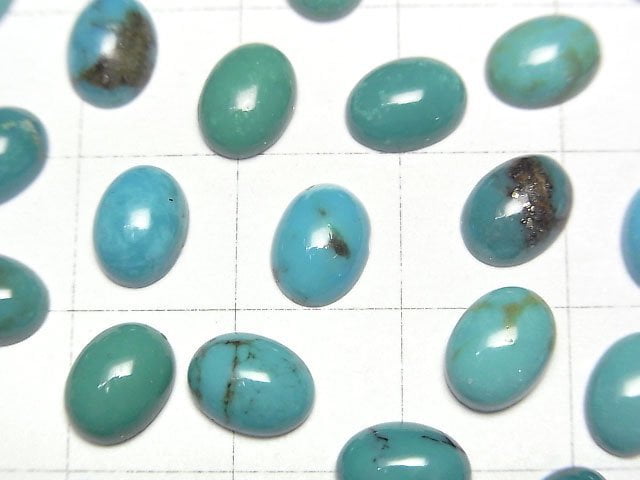 [Video]Turquoise AAA- Oval Cabochon 8x6mm 5pcs