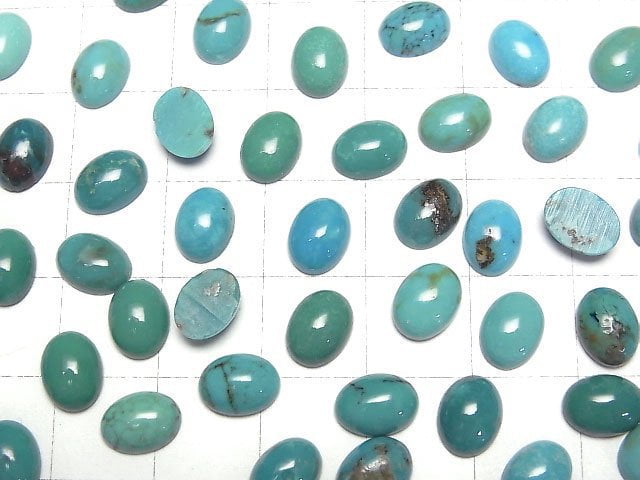 [Video]Turquoise AAA- Oval Cabochon 8x6mm 5pcs